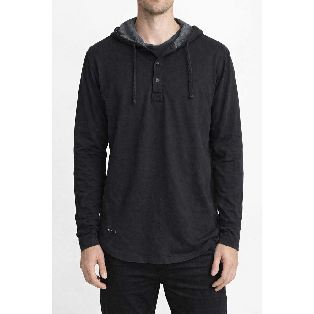 BYLT Drop Cut Lux Hooded Henly mens size XL